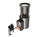 Deko-Light Außenwandleuchte FACADO II  RUND, IP65, E27, durchverdrahtet, Alu-Druckguss / PC, dunkelgrau / rauch-getönt, klar
