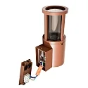 outdoor wall luminaire FACADO II ROUND TONED round E27 IP65, mat, rust dimmable