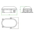 LED Feuchtraumleuchte SOTANO, IP54 IK08, 4.5 / 7.5W (multi) 3000/4000K (CCT Switch) 450/750lm 120°, schaltbar, grau