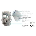 LED Feuchtraumleuchte SOTANO, IP54 IK08, 4.5 / 7.5W (multi) 3000/4000K (CCT Switch) 450/750lm 120°, schaltbar, grau