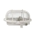 Deko-Light Wand-und Deckenleuchte SOTANO RETRO, OVAL, IP44 IK06, E27 max. 60W (LED 7W), weiß / Streuglas klar