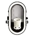 Deko-Light Wand-und Deckenleuchte SOTANO RETRO, OVAL, IP44 IK06, E27 max. 60W (LED 7W), schwarz / Streuglas klar