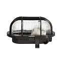 Deko-Light Wand-und Deckenleuchte SOTANO RETRO, OVAL, IP44 IK06, E27 max. 60W (LED 7W), schwarz / Streuglas klar