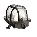 Deko-Light Wand-und Deckenleuchte SOTANO RETRO, OVAL, IP44 IK06, E27 max. 60W (LED 7W), schwarz / Streuglas klar