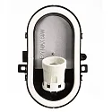 Deko-Light Wand-und Deckenleuchte SOTANO RETRO, OVAL, IP44 IK06, E27 max. 60W (LED 7W), schwarz / Streuglas klar