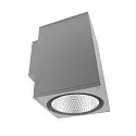 LED Fassadenstrahler SHORELINE PRO SQUARE 140 DOWN, IP65 IK08, 33W 3000/4000K 3400lm 36°, CRi >90, dimmbar, hellgrau