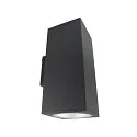 LED Fassadenstrahler SHORELINE PRO SQUARE 140 UP&DOWN, IP65 IK08, 31.5W 3000/4000K 3400lm 36°, CRi >90, dimmbar, dunkelgrau