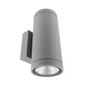 LED Fassadenstrahler SHORELINE PRO ROUND 100 UP&DOWN, IP65 IK08, 20W 3000/4000K 1900lm 36°, CRi >90, dimmbar, hellgrau