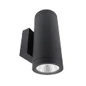 LED Fassadenstrahler SHORELINE PRO ROUND 100 UP&DOWN, IP65 IK08, 20W 3000/4000K 1900lm 36°, CRi >90, dimmbar, dunkelgrau