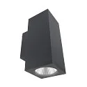 LED Fassadenstrahler SHORELINE PRO SQUARE 100 UP&DOWN, IP65 IK08, 21W 3000/4000K 2000lm 36°, CRi >90, dimmbar, dunkelgrau
