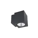 LED Fassadenstrahler SHORELINE PRO SQUARE 100 DOWN, IP65 IK08, 12W 3000/4000K 1000lm 36°, CRi >90, dimmbar, dunkelgrau