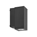 LED Fassadenstrahler SHORELINE PRO SQUARE 70 DOWN, IP65 IK08, 6W 3000/4000K 550lm 30°, CRi >90, dimmbar, dunkelgrau