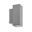 LED Fassadenstrahler SHORELINE PRO SQUARE 70 UP&DOWN, IP65 IK08, 7.5W 3000/4000K 780lm 30°, CRi >90, UGR<19, dimmbar, hellgrau