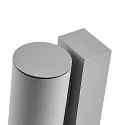 Deko-Light facade spotlight SHORELINE PRO GU10 ROUND 1 flame, cylindrical, with lamp socket GU10 IP65, light grey