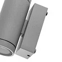 Deko-Light facade spotlight SHORELINE PRO GU10 ROUND UP&DOWN 2 flames, cylindrical, with lamp socket GU10 IP65, light grey