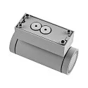 Deko-Light facade spotlight SHORELINE PRO GU10 ROUND UP&DOWN 2 flames, cylindrical, with lamp socket GU10 IP65, light grey