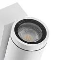 Deko-Light facade spotlight SHORELINE PRO GU10 ROUND UP&DOWN 2 flames, cylindrical, with lamp socket GU10 IP65, white