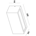 Deko-Light Outdoor Wandleuchte RILONGO, Up & Down, IP54 IK05, 220-240V, E27 max. 15W, Alu-Druckguss, offen, dunkelgrau