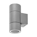 Fassadenstrahler ACHERNAR UP & DOWN, IP65, 2x GU10 max. 35W, Aluminium-Druckguss, hellgrau