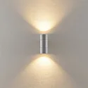 Deko-Light Fassadenstrahler ACHERNAR UP & DOWN, IP65, 2x GU10 max. 35W, Aluminium-Druckguss, hellgrau