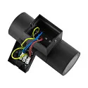 Deko-Light facade spotlight ACHERNAR UP & DOWN 2 flames, cylindrical, with lamp socket GU10 IP65, dark grey
