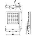 Deko-Light Outdoor LED floodlight ATIK, IP65 / IP44, 152W, 4000K 21350lm 110°, black