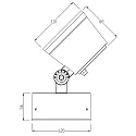 Outdoor LED Strahler COLT SMD RGBW, 24V DC, dimmbar, Schwarzgrau, 16W RGB + 3000K 780lm 20°