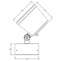 Outdoor LED Strahler COLT SMD RGBW, 24V DC, dimmbar, Schwarzgrau, 25W RGB + 3000K 1140lm 20°