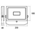 Outdoor LED Flutlichtstrahler FLOOD SMD 30, IP65 IK08, mit 120cm IP-Steckerkabel, neigbar, 30W 3000K 3600lm 100°, silber