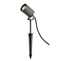 Erdspießstrahler SPIKY 60mm, 1xGU10, IP65 IK05, inkl. 200cm Anschlusskabel und IP44 Anschlussstecker, dunkelgrau