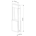 Deko-Light Outdoor LED Stehleuchte CHERTAN 450, 45cm, IP54, 12W 3000K 640lm 120°, Alu Druckguss, Dunkelgrau