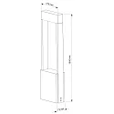 Deko-Light Outdoor LED Stehleuchte CHERTAN 1000, 100cm, IP54, 12W 3000K 640lm 120°, Alu Druckguss, Dunkelgrau