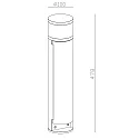 Deko-Light Outdoor Steckdosen-Turm ARAWAN, IP44, 2-fach, 100-240V AC, Alu-Druckguss, schaltbar, mit LED Beleuchtung, 4.8W 3000K 150lm