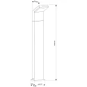 Deko-Light LED Pollerleuchte TUCANAE, IP54, 100cm, 18W 3000K 1650lm 110°, dunkelgrau