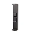 LED Energieverteiler LERNA 600, 60cm, 2 Steckdosen, 50/100°, 7,4W 3000/4000K 237/256lm, IP65 IK06, Alu-Druckguss, dunkelgrau