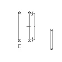 Deko-Light LED Pollerleuchte LERNA 600, 60cm, 50/100°, 7,4W 3000/4000K 237/256lm, IP65 IK06, Alu-Druckguss, dunkelgrau