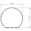 Deko-Light Dekorative Outdoor Kugelleuchte DORADUS, IP65/IP44 IK07, E27, Kunststoff (LLDPE), mit Steckerkabel, weiß, Ø 38cm