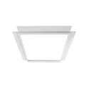 Zubehör für LED PANEL SMALL (29.5 x 19.5cm) - Einlegerahmen für Gips, 30 x 30cm, Metall, verkehrsweiß