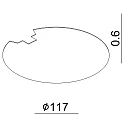 Rear cover for series UNI II MAX, Ø 11.7cm, white