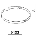 Abdeckung Kühlkörper für Serie UNI II MAX, Ø 10.3cm / H 0.8cm, Aluminium, weiß