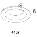 Deko-Light Reflektor Ring für Serie UNI II MAX, Ø 10.7cm / H 2.6cm, Alu-Druckguss, weiß