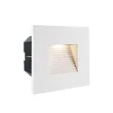 Abdeckung ECKIG / STUFE für LED Wandeinbauleuchte LIGHT BASE II COB OUTDOOR, 10 x 10cm, Abstrahlwinkel 70°, Aluminium, Weiß