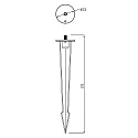 Deko-Light Erdspieß für Outdoor Serie COLT, Versionen 4 / 8W, M5-Gewinde, 17cm, Aluminium, Schwarzgrau