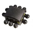Deko-Light Outdoor Multi 10-fach-Verteiler für 2-10 Kabel 4-14 mm, 0.5-4 mm², max. 450V AC/24A