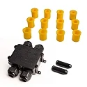 Outdoor Multi 4-fach-Verteiler für 2-4 Kabel 4-14 mm, 0.5-4 mm², max. 450V AC/24A