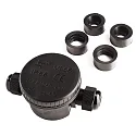 Outdoor 2-fach-Verteiler rund für Kabel 5-12 mm, 0.5-2,5 mm², max. 450V AC/24A
