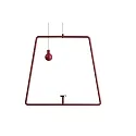 Zubehör für LED-Magnetleuchte MIRAM - mobiles Pendel-Set, B/H: 20.5cm/18.5cm, 2m Drahtseil + Gegengewicht, magnetisch, rot