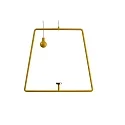 Zubehör für LED-Magnetleuchte MIRAM - mobiles Pendel-Set, B/H: 20.5cm/18.5cm, 2m Drahtseil + Gegengewicht, magnetisch, gelb