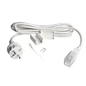 Einspeisekabel mit Schuko-Stecker für 230V LED Stripe, 300cm, IP44, weiß