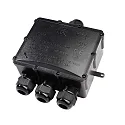 Deko-Light Outdoor Multi-Y 4-fach-Verteiler für 2-4 Kabel 4-14 mm, 0.5-4 mm², IP68, schwarz